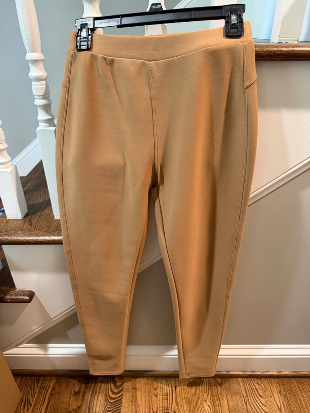 New Mix Camel Brown Ponte Knit Ankle Pants